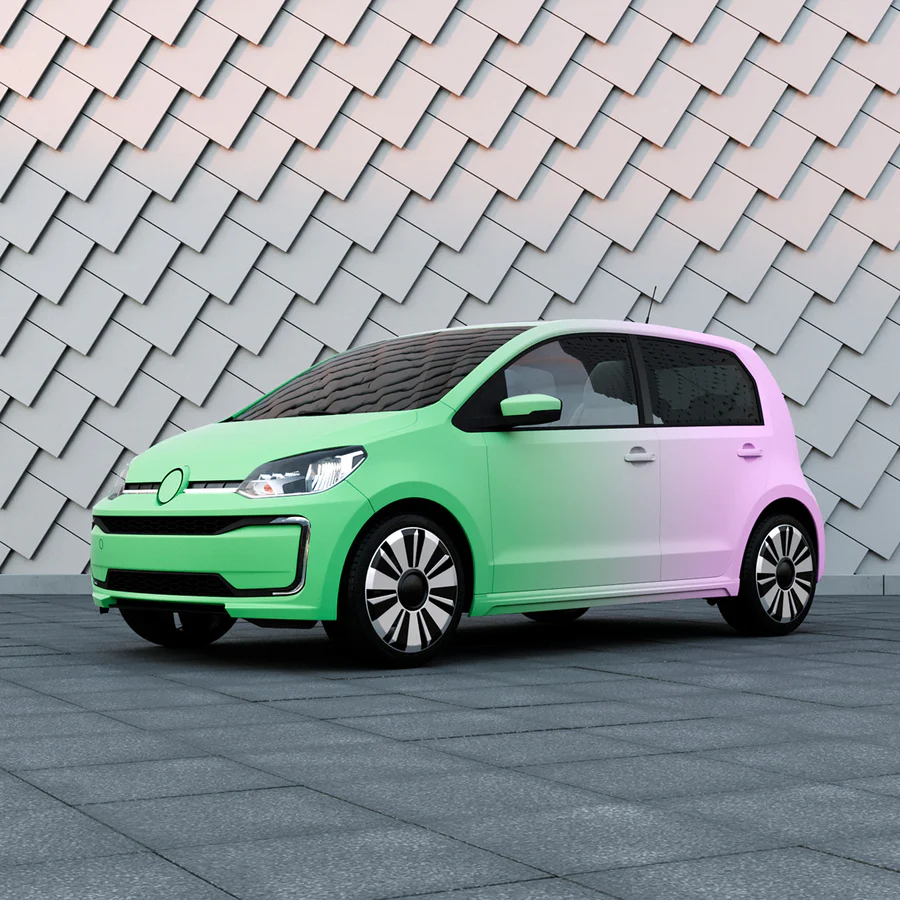 Purple to Green Gradient Custom Printed Vinyl Wrap - Image 7