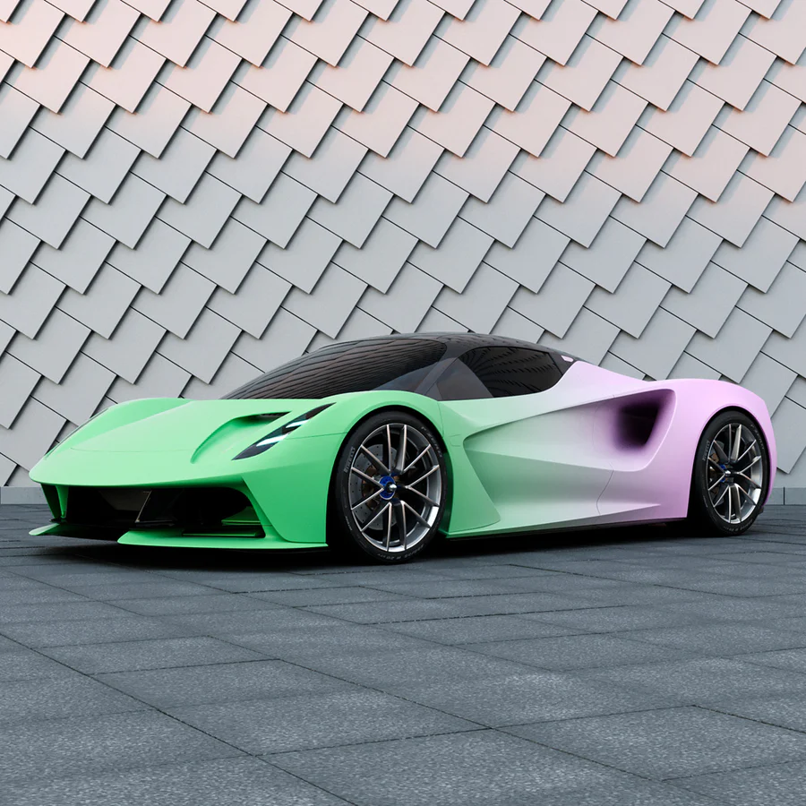 Purple to Green Gradient Custom Printed Vinyl Wrap - Image 9