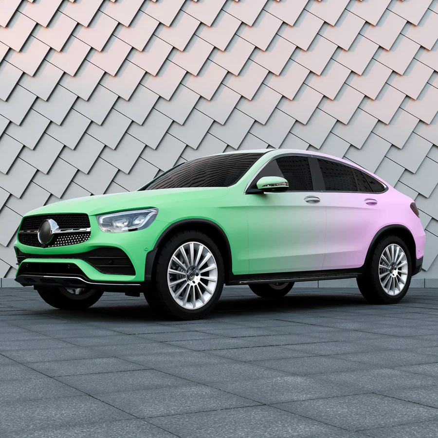 Purple to Green Gradient Custom Printed Vinyl Wrap - Image 10