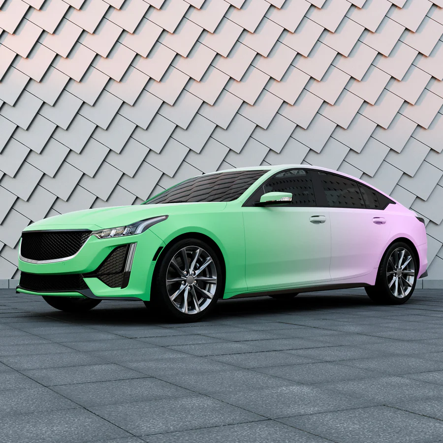 Purple to Green Gradient Custom Printed Vinyl Wrap - Image 11