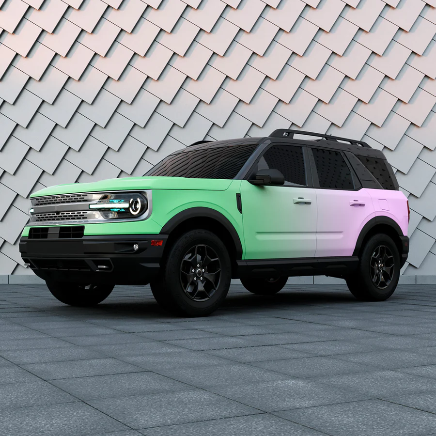 Purple to Green Gradient Custom Printed Vinyl Wrap - Image 12