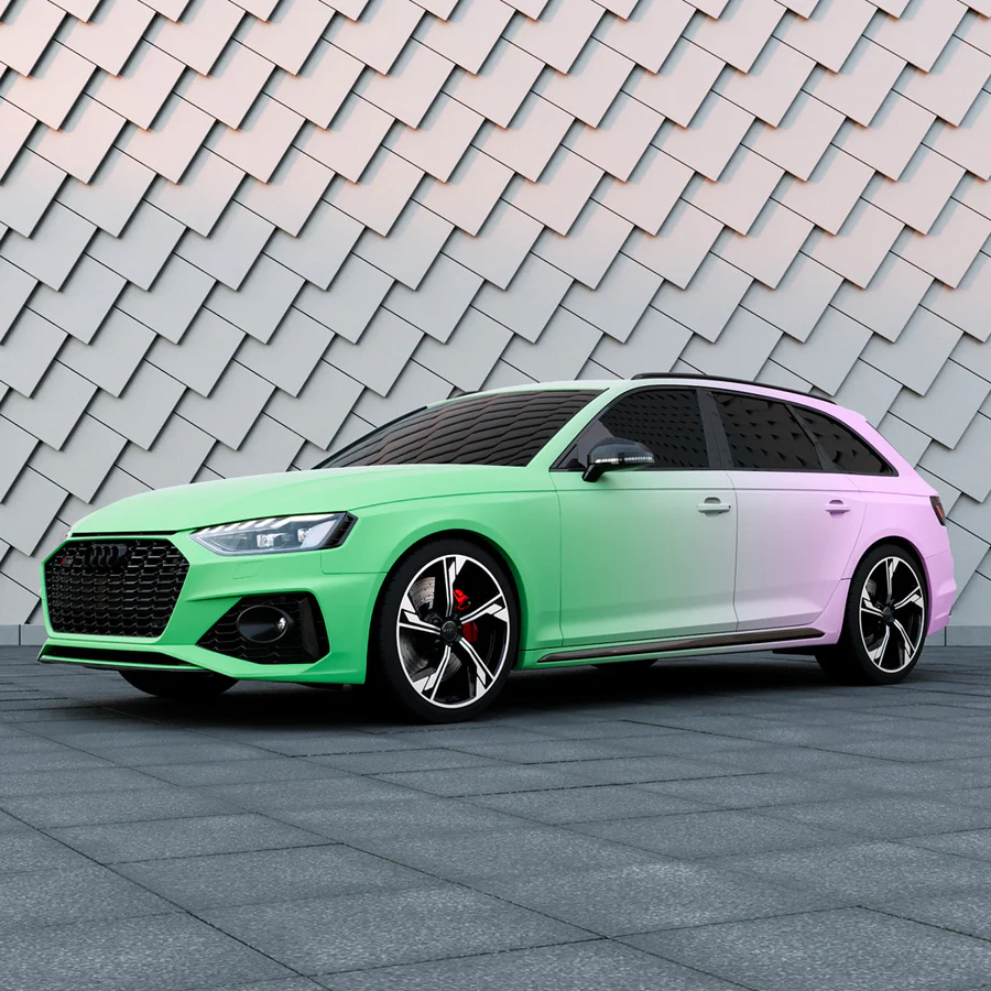 Purple to Green Gradient Custom Printed Vinyl Wrap - Image 13